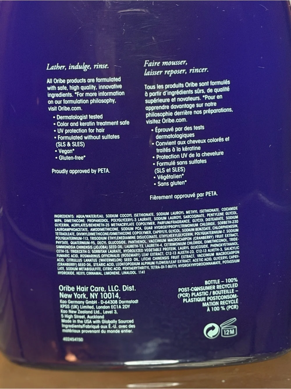 Oribe Supershine Hydrating Shampoo - Purple Bottle